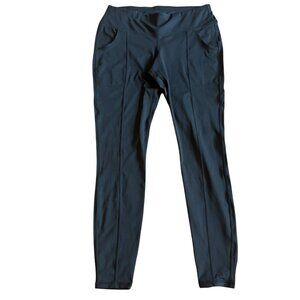 Kuhl Black Stretch Leggings Pockets Front Seam Workout Athleisure Hiking Large
